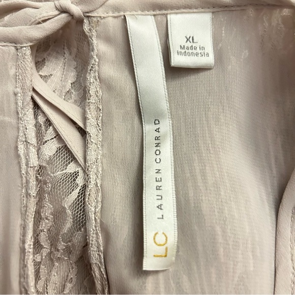 Lauren Conrad Lace Cold-Shoulder Blouse - Picture 13 of 14